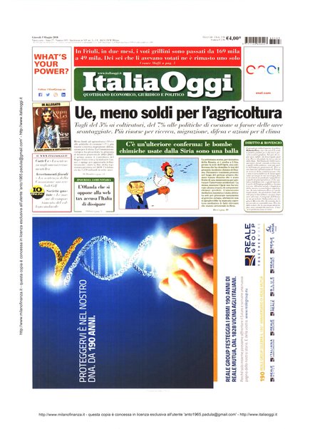 Italia oggi : quotidiano di economia finanza e politica